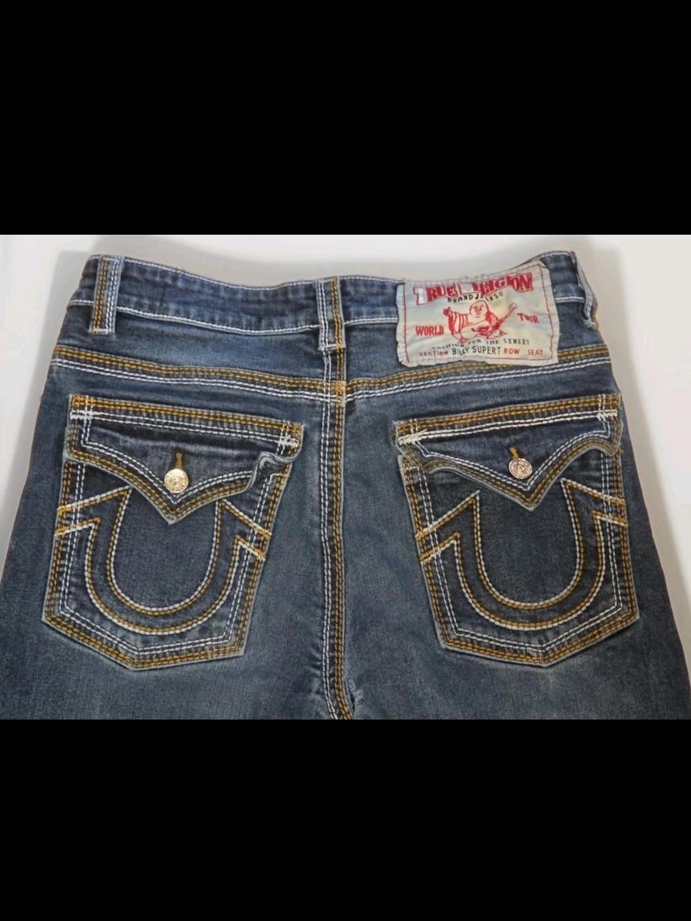 True Religion Men's Billy Super T Jeans HEMMED 32 x 25.5